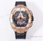 AAA Swiss Copy Hublot Spirit of Big Bang Sang Bleu 7750 Watch Rose Gold Case